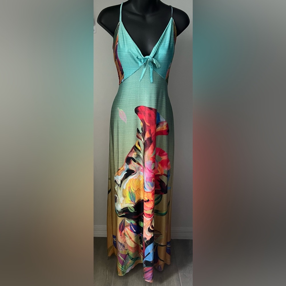 Tropical Brasil Colorful Sexy Maxi Dress